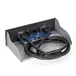 Планка USB на переднюю панель ExeGate EX289291RUS U5H-627, 5,25', 2*USB3.0+2*HD Audio, черная, металл, подсоед. к MB, фото2