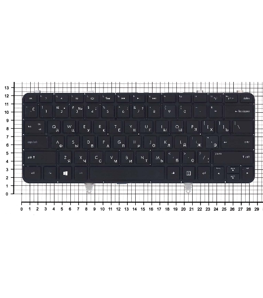 Клавиатура для ноутбука HP Envy 14-3000 черная с подсветкой