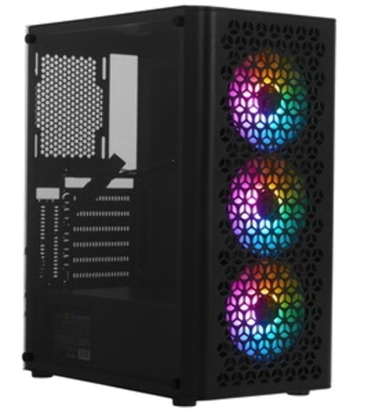 Компьютерный корпус Miditower ExeGate EVO-9202-NPX600 (ATX, БП 600NPX с вент. 12 см, с окном, 1*USB+1*USB 3.0, аудио, 3 вент. 12см с RGb подсветкой)