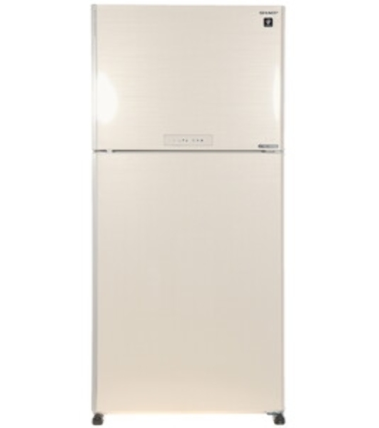 Холодильник Sharp SJ-XG60PMBE бежевый двухкамерный 422/178 л морозилка сверху, No Frost