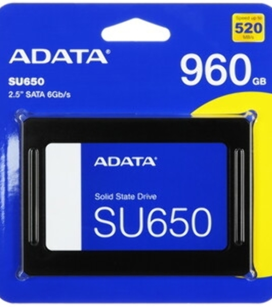 Накопитель SSD ADATA SU650, 960Gb, SATA III, 2.5', R/W 520/450