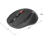 Мышь беспроводная Defender Ultra MM-315 черный, 1600 dpi, радиоканал, USB, кнопки - 6, фото4