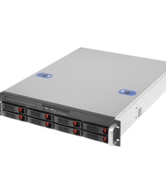 Серверный корпус ExeGate Pro 2U550-HS08 RM 19', высота 2U, глубина 550, без БП, 8xHotSwap, USB