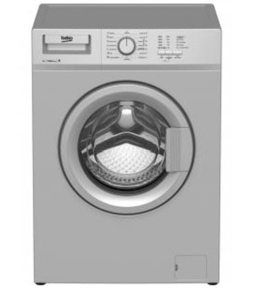 Стиральная машина Beko WRE 65P1 BSS серебристый, загрузка фронтальная 6 кг, 1000 об/мин., класс: А