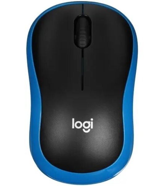 Мышь беспроводная Logitech M185 синий, 1000 dpi, радиоканал, USB, кнопки - 3