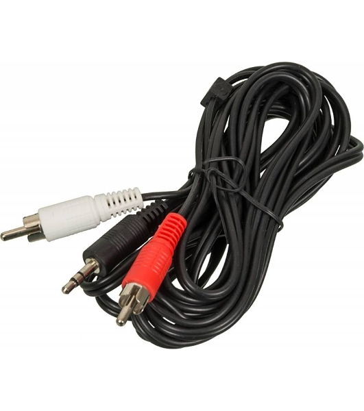Кабель аудио Ningbo JAAC010-3 2хRCA (m)/Jack 3.5 (m) 3м. черный