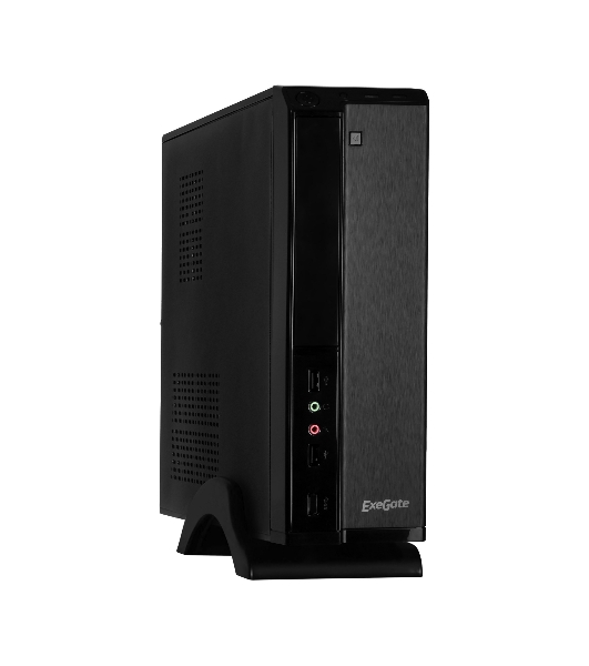 Компьютерный корпус MiniITX ExeGate MI-207 Black, miniITX/mATX, (без БП), 2хUSB, Audio