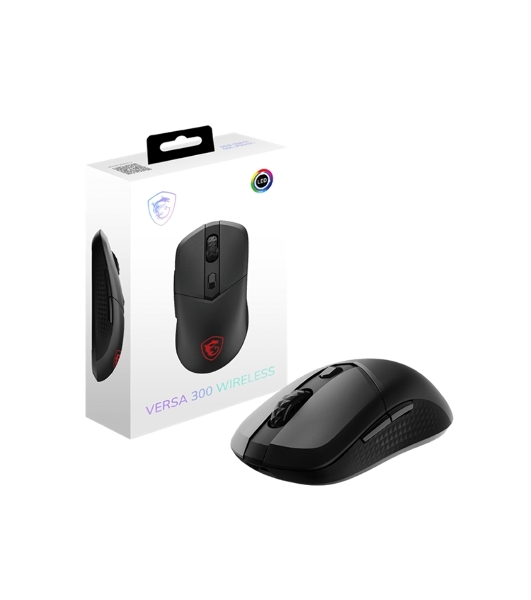 Мышь беспроводная/проводная MSI VERSA 300 черный, 8000 dpi, радиоканал, Bluetooth, USB, кнопки - 6