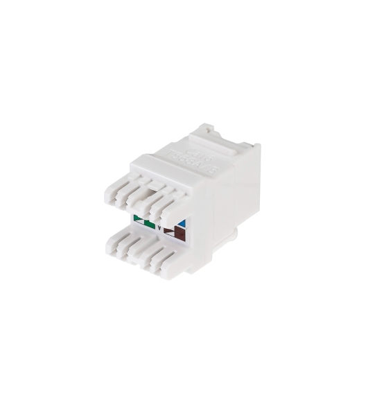 Модуль Keystone Rexant Jack RJ-45(8P8C), UTP, CAT 6, тип 180 градусов, с пылезащитной шторкой, белый PRO