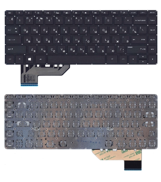 Клавиатура для ноутбука HP Envy 14-K черная с подсветкой