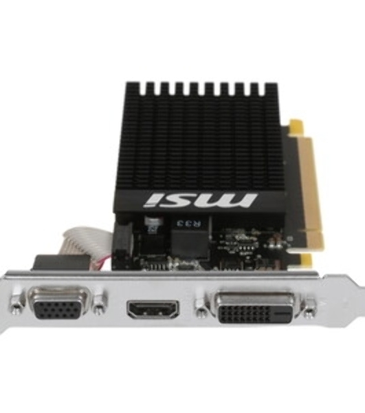 Видеокарта MSI PCI-E GT 710 2GD3H LP nVidia GeForce GT 710 2048Mb 64bit DDR3 954/1600 DVIx1/HDMIx1/CRTx1/HDCP Ret low profile
