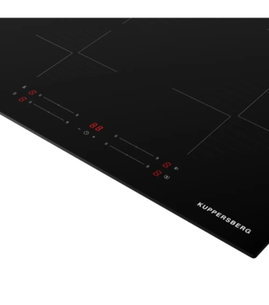 Варочная панель Kuppersberg ICI 406, индукция, High-Tech, 45 см, 9 уровней мощности, inverter, таймер, пауза, Booster, автоматическое отключение, сенсорное управление, автоматическое закипание, черный