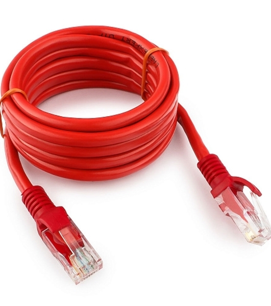 Патч-корд UTP Cablexpert cat.5e, 2м, литой, многожильный, красный