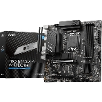 Материнская плата MSI PRO B760M-A WIFI DDR4, LGA 1700, Intel B760, 4xDDR4, 4xSATA, 2xM.2, 1xPCI-E 4.0 x16, 1xPCI-E 4.0 x4, 1xPCI-E x1, 2xHDMI, 2xDP, 1x 2.5Gb LAN, 2xUSB-A 2.0, 2xUSB-A 3.2 Gen 1, 2xUSB-A 3.2 Gen 2, 3x3.5 мм, 7.1, Micro-ATX, фото 1