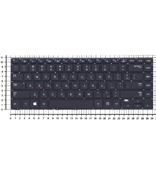 Клавиатура для ноутбука Samsung 470R4E, черная с подсветкой