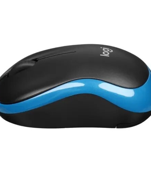 Мышь беспроводная Logitech M185 синий, 1000 dpi, радиоканал, USB, кнопки - 3
