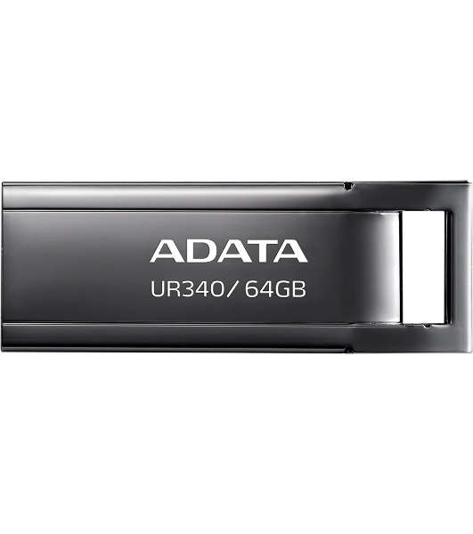 Флешка USB ADATA UR340 (AROY-UR340-64GbK), 64Gb, USB 3.2, R/W 100/30, черный