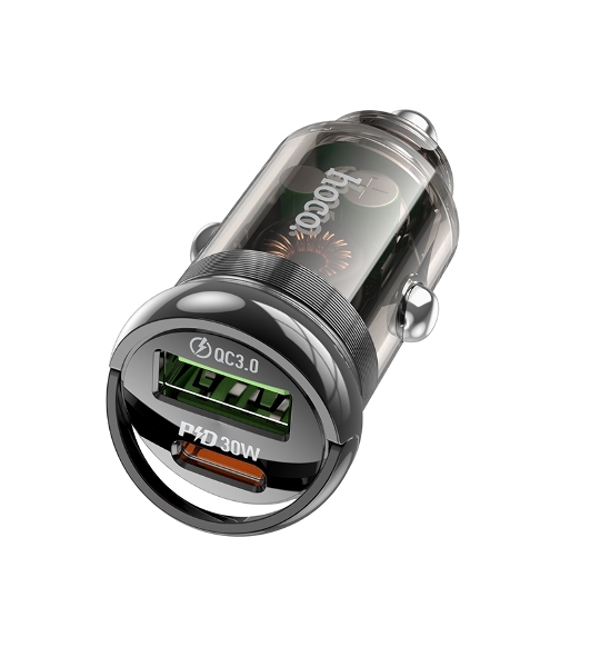 Автомобильное зарядное устройство Hoco Z53A 30Вт, USB, Type-C, черный, коробка