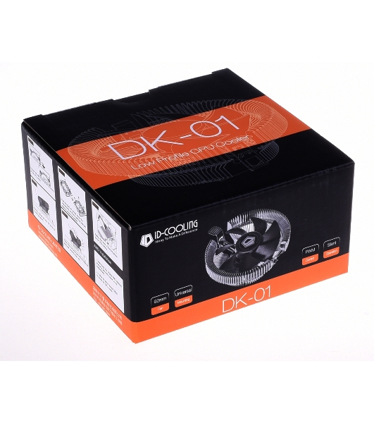 Кулер Cooler ID-Cooling DK-01 черный/серебристый 92мм алюминий 2500rpm 29db 95W 52мм