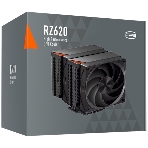 Кулер для процессора PCCooler RZ620 BK (260W, 4-pin PWM, 157.5мм, Al/Cu, 6x6мм, 1x120мм, 86.73CFM, 32dBA, 2200RPM, S: 1851/1700/1200/115X, AM5/AM4, черный), фото23
