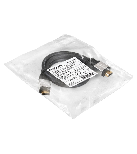 Кабель HDMI ExeGate EX-CC-HDMI8K-1.0 (19M/19M, v2.1, 1м, 8K UHD, Ethernet, позолоченные контакты)