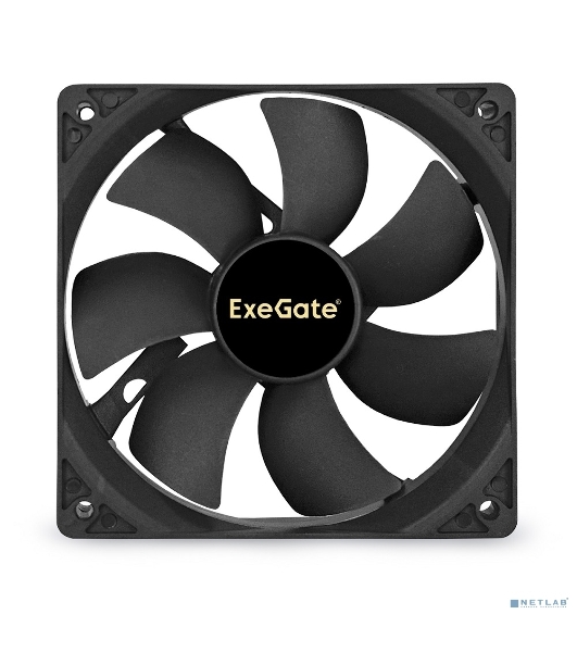 Вентилятор для корпуса ExeGate E12025S4P-PWM черный, 120 мм, 1500 об/мин, 25 дБ, 4 pin