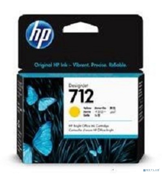 Картридж струйный HP 712 3ED69A желтый (29мл) для HP DJ Т230/630
