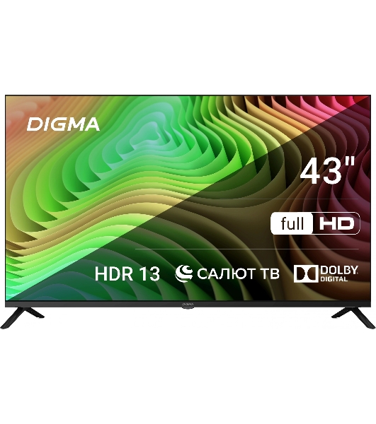Телевизор Digma 43' DM-LED43SBB36 черный LED FHD 60Hz Салют ТВ