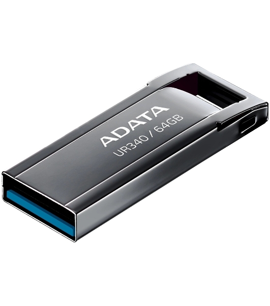 Флешка USB ADATA UR340 (AROY-UR340-64GbK), 64Gb, USB 3.2, R/W 100/30, черный