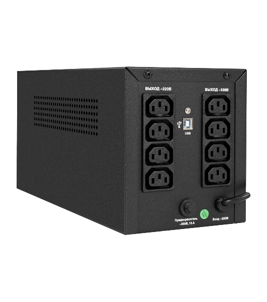 Источник бесперебойного питания ExeGate Smart LB-2000.LCD.AVR.8C13.USB (2000VA/1200W, цветной LCD, AVR, 8*C13, USB, батарея 12V 9Ah - 2 шт., металлический корпус, Black)