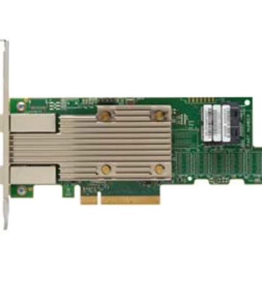 Контроллер LSI SAS 9400-8i8e SGL (05-50031-02), PCIe 3.1 x8 LP, Tri-Mode SAS/SATA/NVMe 12G HBA, 16port(2*int SFF8643+2*ext SFF8644), 3516 IOC