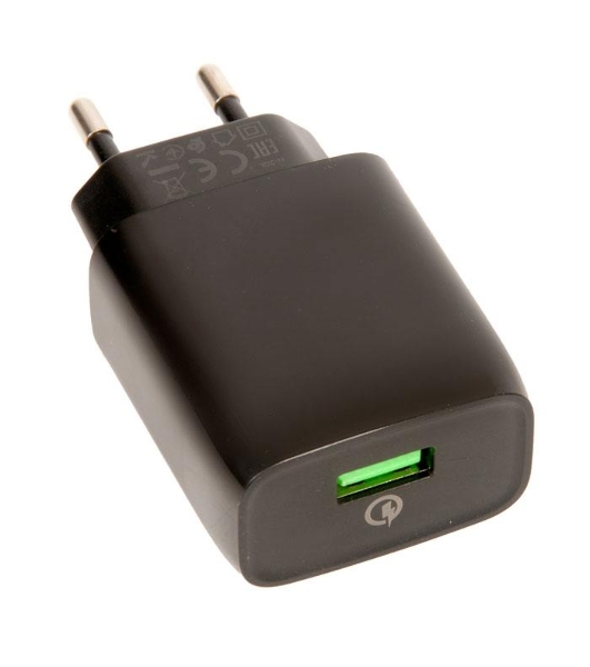 Сетевое зарядное устройство QC 3.0/ HOCO HC-32507 C72Q/ 1 USB/ Выход: 5V_9V_12V, 18W, черный