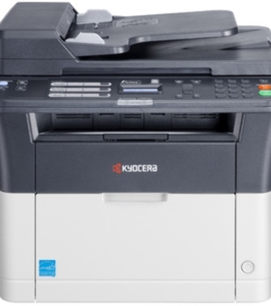 МФУ лазерное Kyocera Ecosys FS-1025MFP (1102M63RU0/1102M63RUV/1102M63RU2/1102M63NX2/1102M63DZ2), A4, ч/б, печ. до 25 стр/мин., скан. до 18 стр/мин. (ч/б) 6 стр/мин. (цвет), 600 x 1800 dpi (печать) 600x600dpi (скан), USB, RJ-45