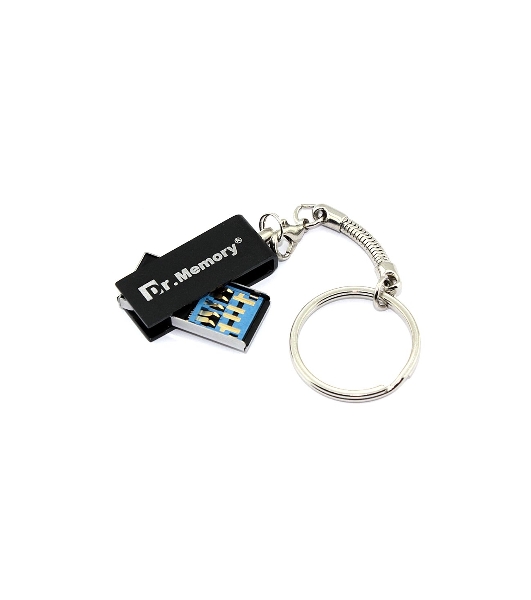 Флешка USB Dr. Memory 005 16Gb, USB 3.0, R/W 25/15, черный/серебристый