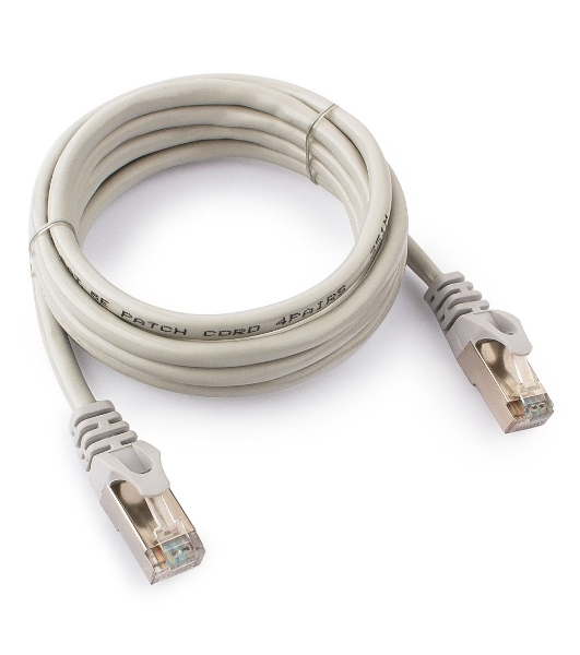 Патч-корд FTP Cablexpert cat.5e, 2м, литой, многожильный серый