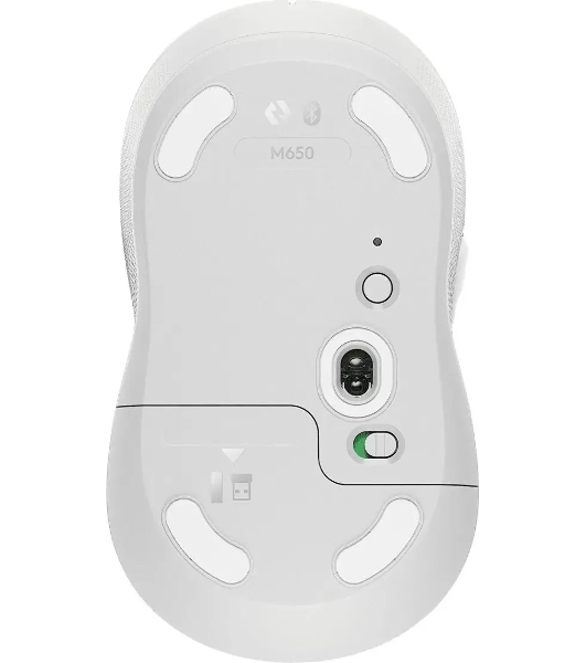Мышь беспроводная Logitech Signature M650 белый, 4000 dpi, радиоканал, Bluetooth, USB, кнопки - 5