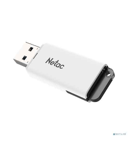 Флешка USB Netac U185 (NT03U185N-004G-20WH), 4Gb, USB 2.0, R/W 25/10, белый/серый
