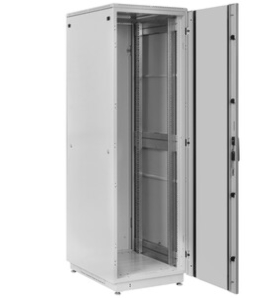 Шкаф серверный напольный ЦМО ШТК-Э, IP20, 48U, 2254х800х1000 мм (ВхШхГ), дверь: перфорация, боковая панель: сплошная, разборный, черный