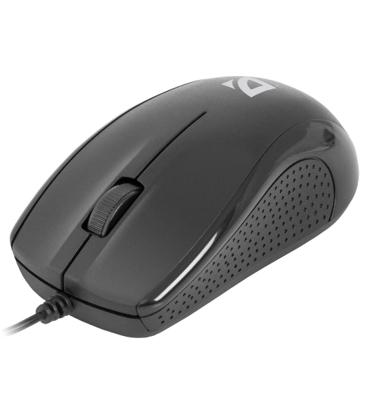 Мышь проводная Defender Optimum MB-160 черный, 1000 dpi, USB, кнопки - 3