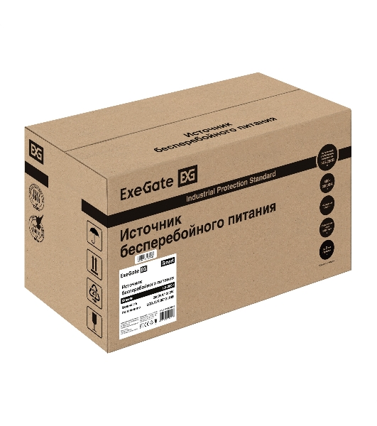 Источник бесперебойного питания ExeGate Smart LB-2000.LCD.AVR.8C13.USB (2000VA/1200W, цветной LCD, AVR, 8*C13, USB, батарея 12V 9Ah - 2 шт., металлический корпус, Black)