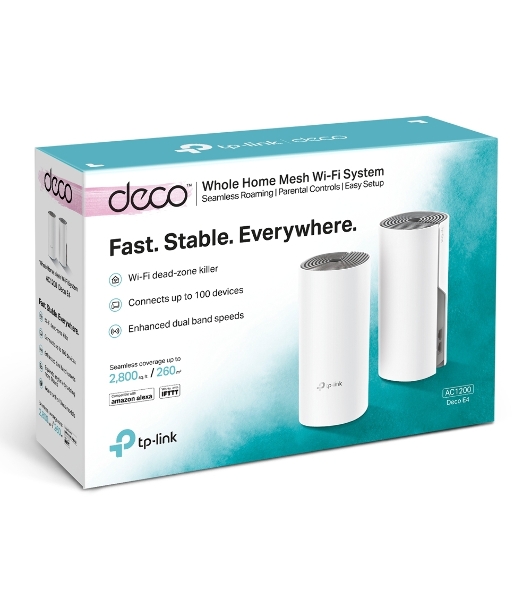 Роутер TP-Link DECO E4(2-PACK) AC1200 Домашняя Mesh Wi-Fi система