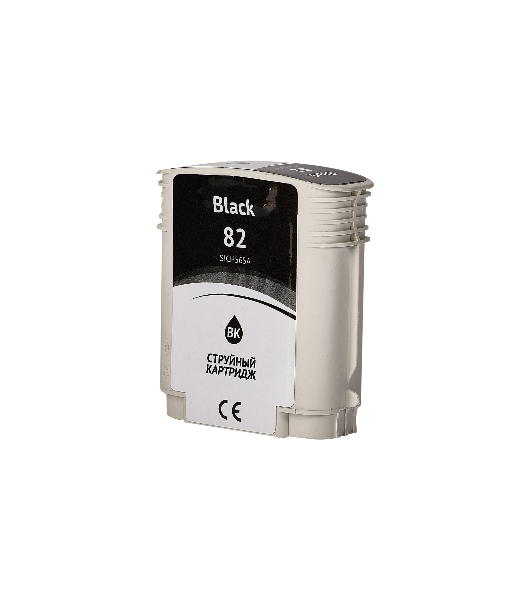 Картридж струйный Sakura CH565A (№82 Black) для HP, черный, 72 мл., 3200 к.