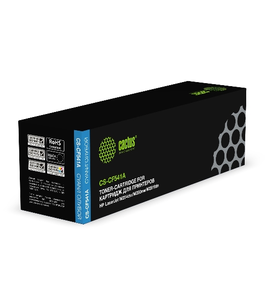 Картридж лазерный Cactus CS-CF541A голубой (1400 стр.) для HP LJ M254dw/M280nw/M281fdn