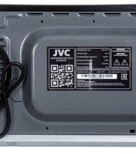 Микроволновая печь JVC JK-MW146M черный/серебристый, 20 л, 700 Вт, переключатели - поворотный механизм