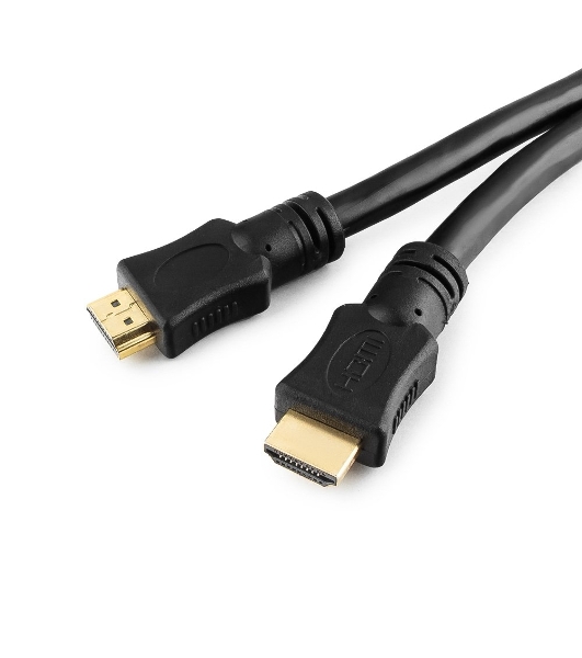 Кабель Cablexpert HDMI CC-HDMI4-20M, 19M/19M, v2.0, медь, позол.разъемы, экран, 20м, черный, пакет