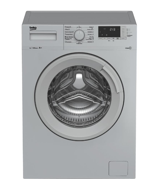 Стиральная машина Beko WSRE6512ZSS серебристый, загрузка фронтальная 6 кг, 1000 об/мин., класс: А
