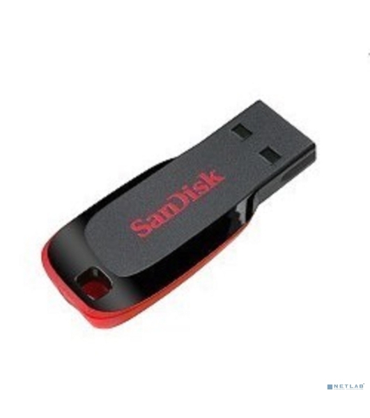 Флешка USB Sandisk CZ50 Cruzer Blade (SDCZ50-016G-B35), 16Gb, USB 2.0, R/W 15/4, черный/красный