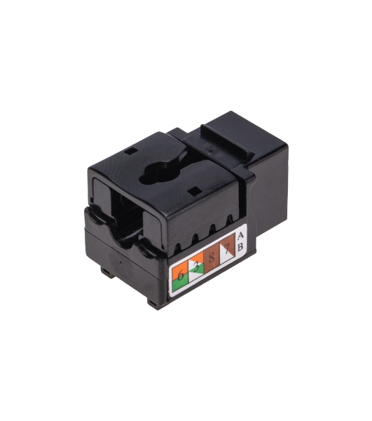 Модуль Keystone Rexant Jack RJ-45(8P8C), UTP неэкранированный, CAT 6, тип 90 градусов, черный PRO