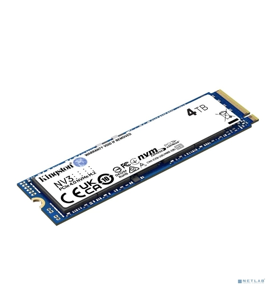 Накопитель SSD Kingston NV3, 4000Gb, M.2 2280, PCIe 4.0 x4, NVMe, R/W 6000/5000