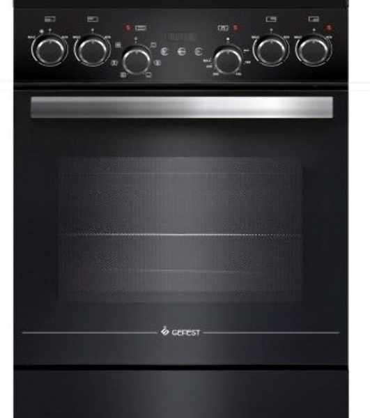Плита электрическая Gefest ЭП Н Д 5560-03 0057 черный, конфорок 4 электрических, духовка 55 л, 50 см x 85 см x 58.5 см
